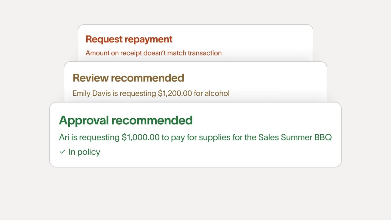 Speed up spend approvals with recommended actions